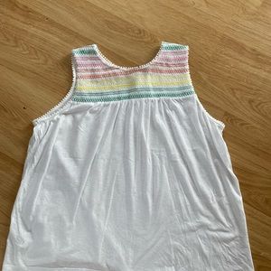 Loft white striped swing tank